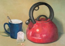 "The Red Teapot," oil on canvas, 8-1/2"x12-1/2" unmatted